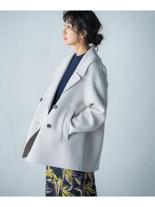 ロートレアモン☆美品☆ ビッグカラーウールリバーコート