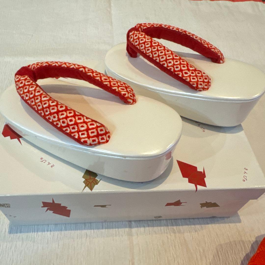 総額約8万円！七五三　正絹　被布　草履、おまけの足袋、髪飾り付き