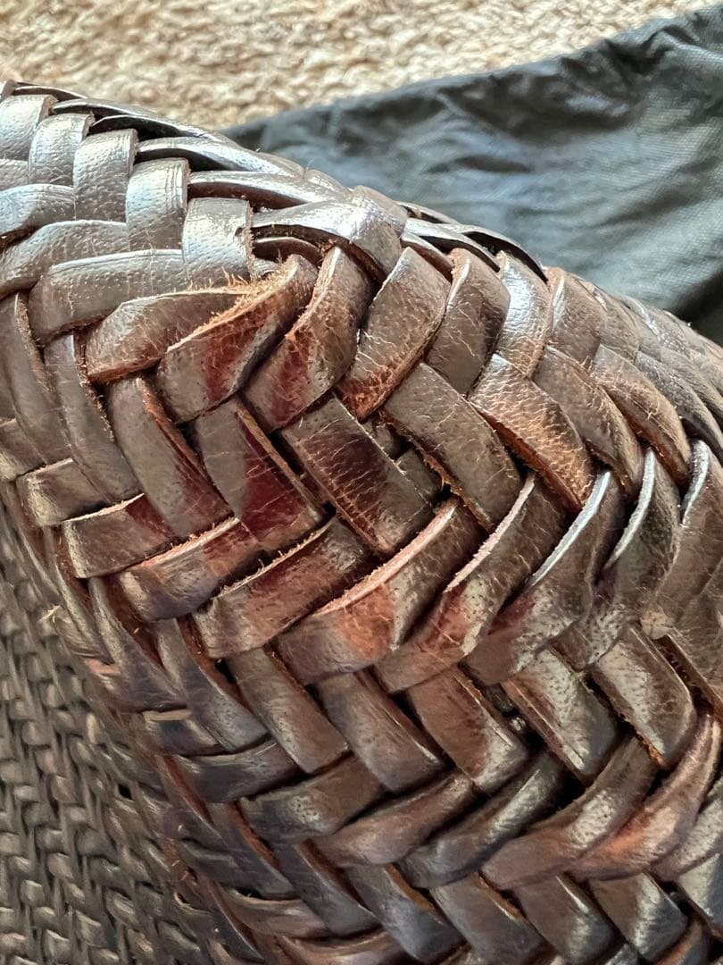 ヴィオラドーロ　レザー　メッシュかごバック　VIOLAd'ORO