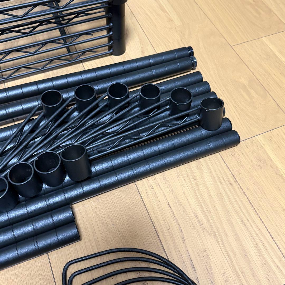 ドウシシャ ルミナスノワール 突っ張りラック 幅75cm NO76-7T