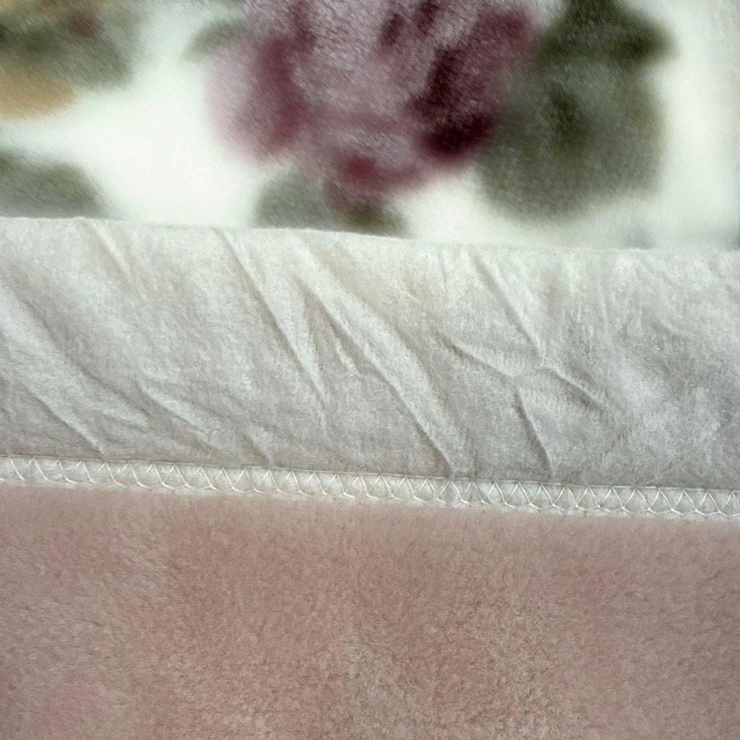 新品　日本製　アクリル　花柄　毛布　シングルサイズ180x230cm