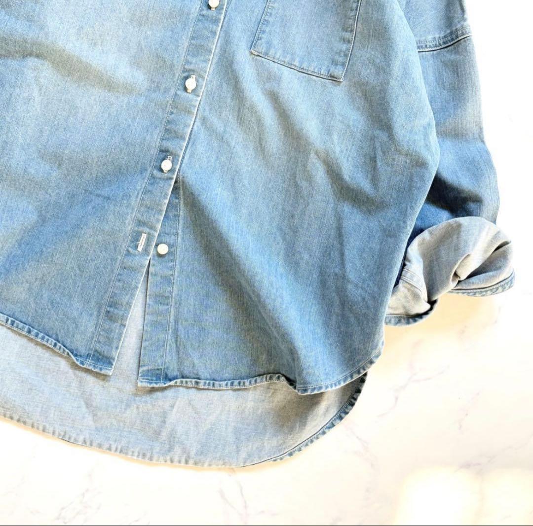 美品✨アッパーハイツ　ビッグシルエット　デニムシャツ　ゆったり　羽織り　サイズ1