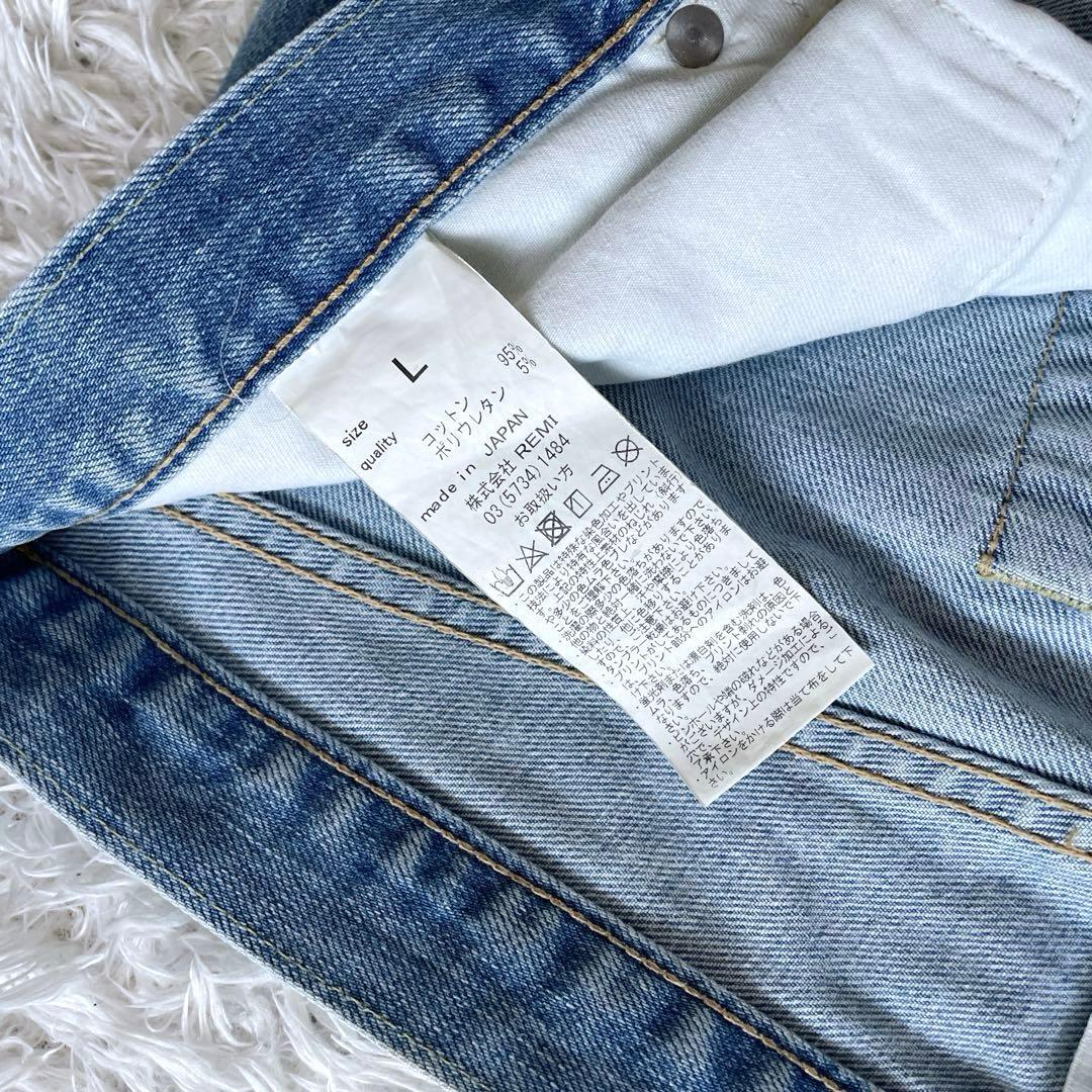 美品REMI RELIEF × EDIFICE 別注 ペイントデニムパンツ L