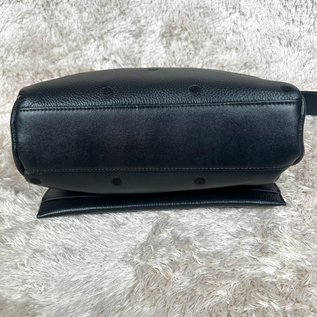 極美品✨　BEARDSLEYビアズリー　ドットボディバッグ　ブラック