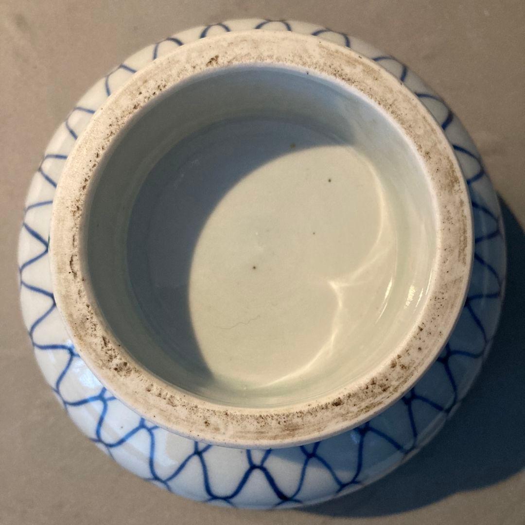 【貴重】古伊万里　染付色絵鉢　網目　金魚　金彩　茶碗　陶器　骨董品　江戸後期