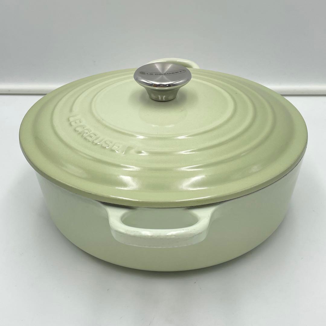 LE CREUSET ボロネーズ　24cm わさび　つまみシルバー　限定色