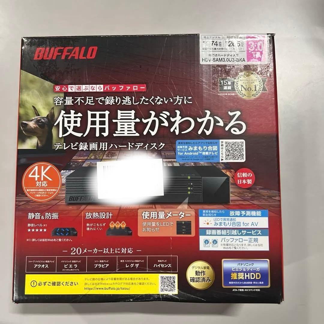 BUFFALO 3TB 外付けHDD HDV-SAM3.0U3-BKA