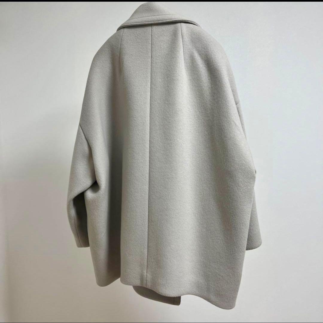 NOBLE スタンドカラーオーバーコート　ベージュ