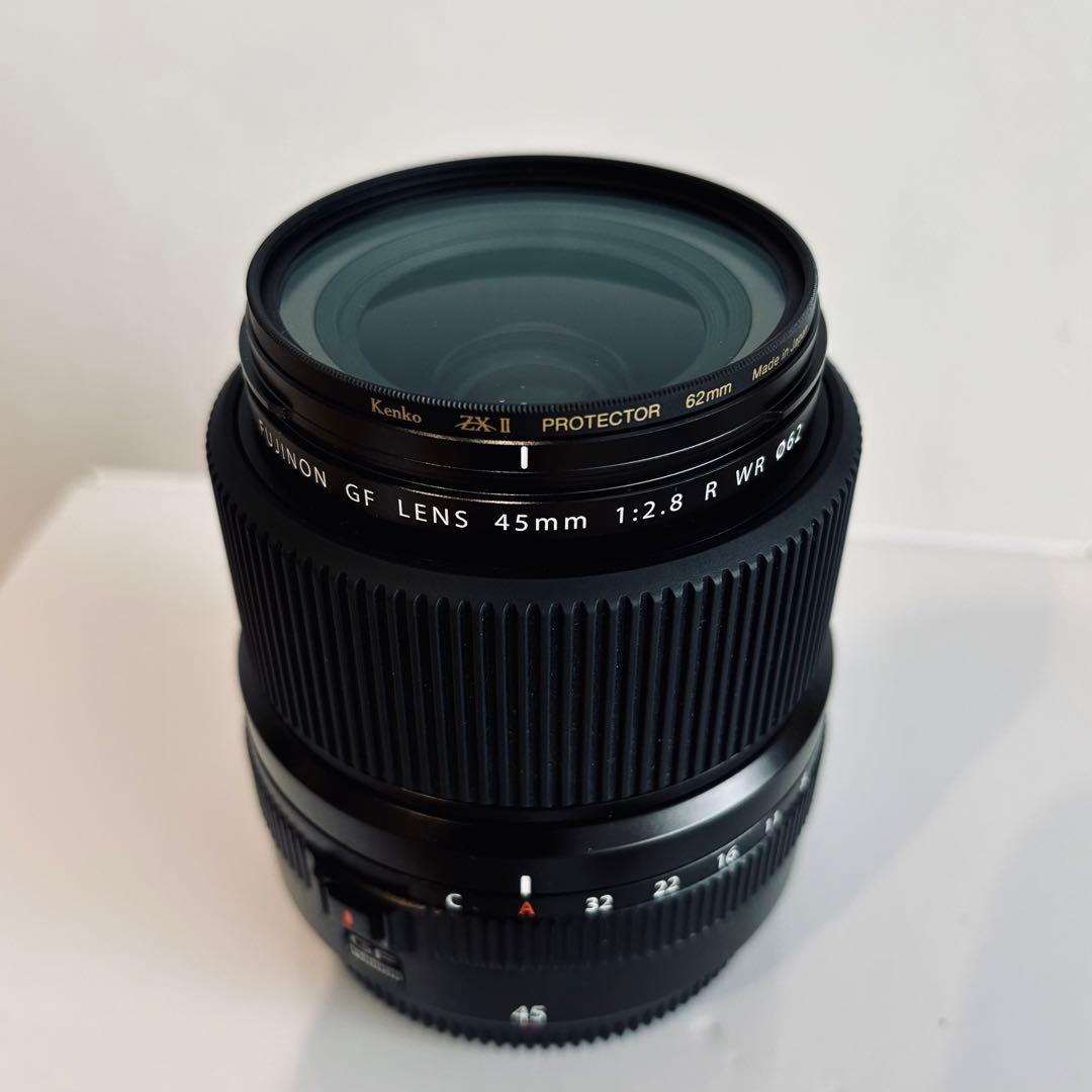 【美品】FUJIFILM GF45mm F2.8 R WR 保護フィルター付