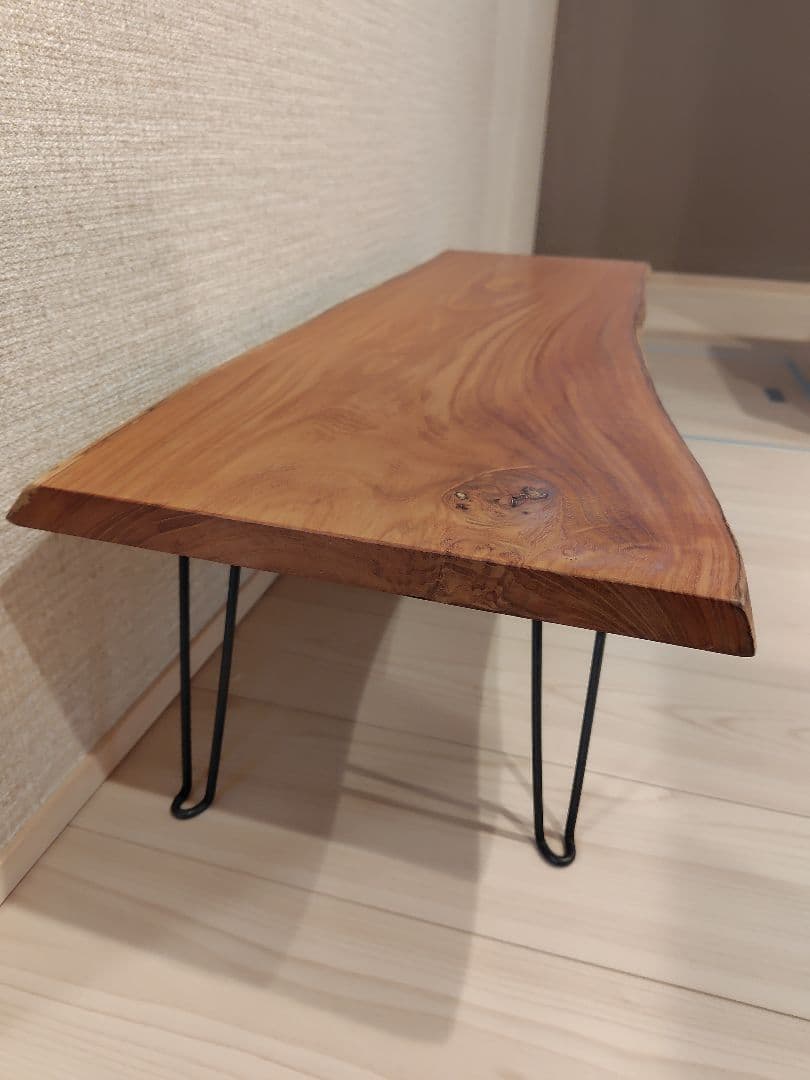 【最終値下げ】1枚板　ケヤキ　折りたたみテーブル