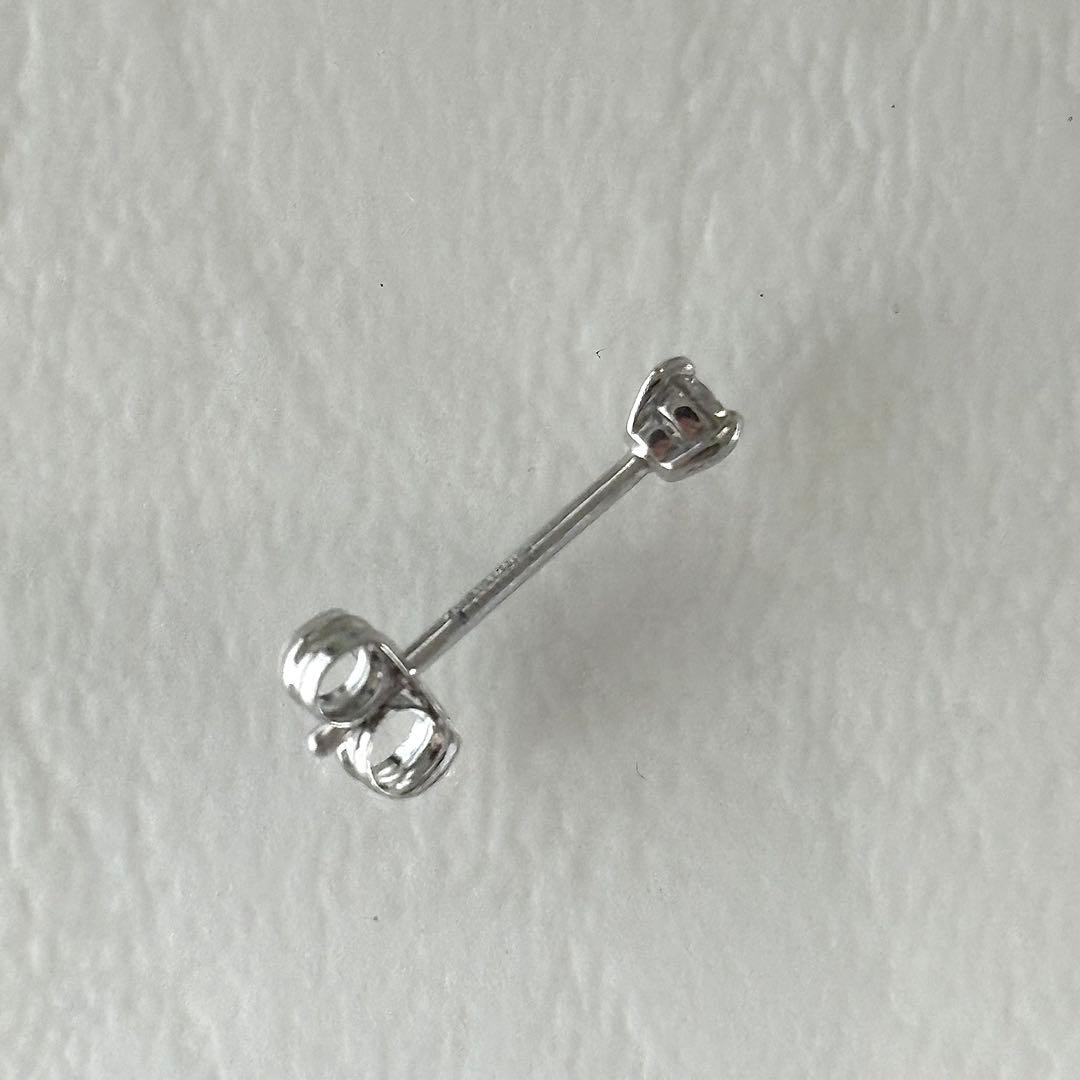 091【ポンテヴェキオ】Pt900 ダイヤモンド　0.05ct ピアス　片方