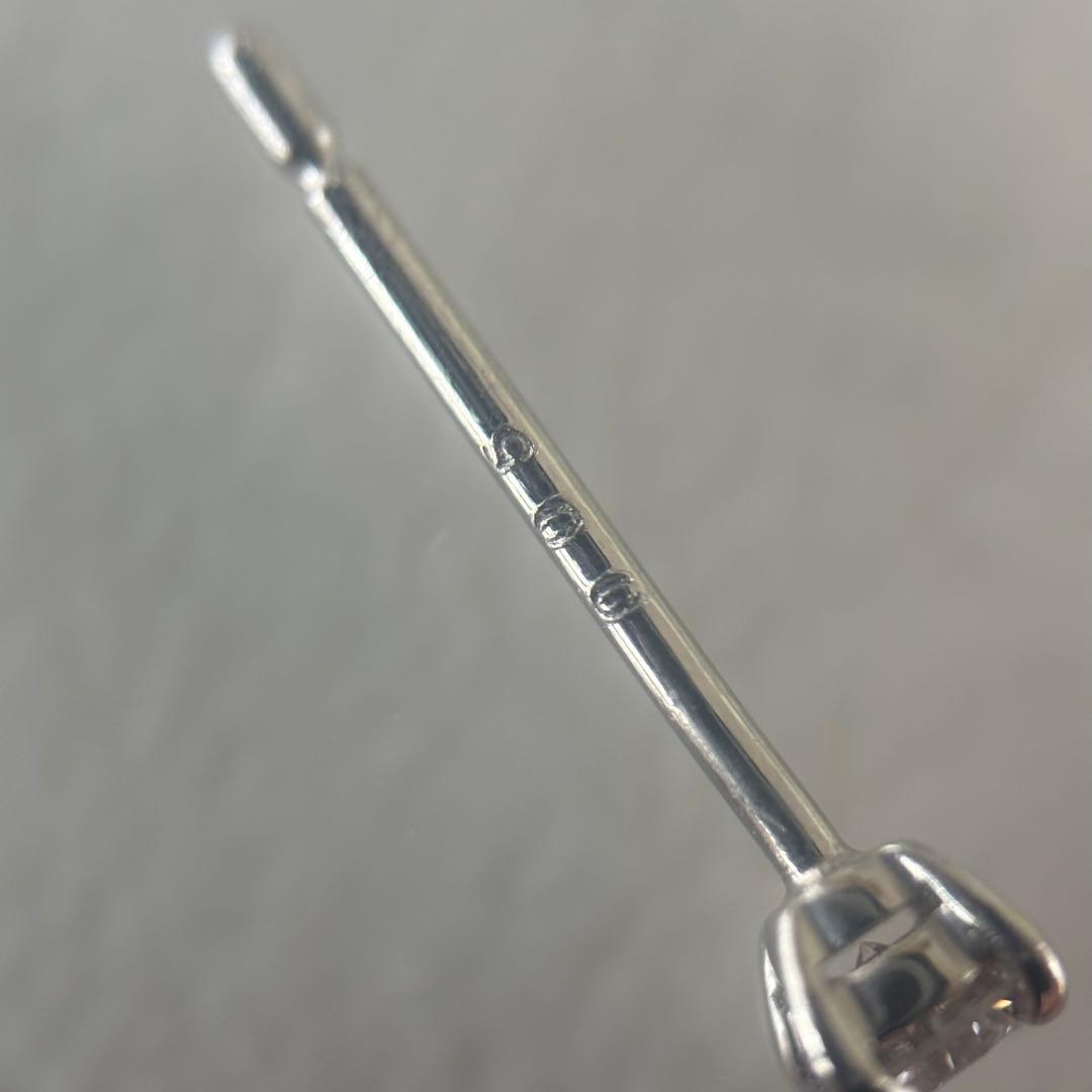 091【ポンテヴェキオ】Pt900 ダイヤモンド　0.05ct ピアス　片方