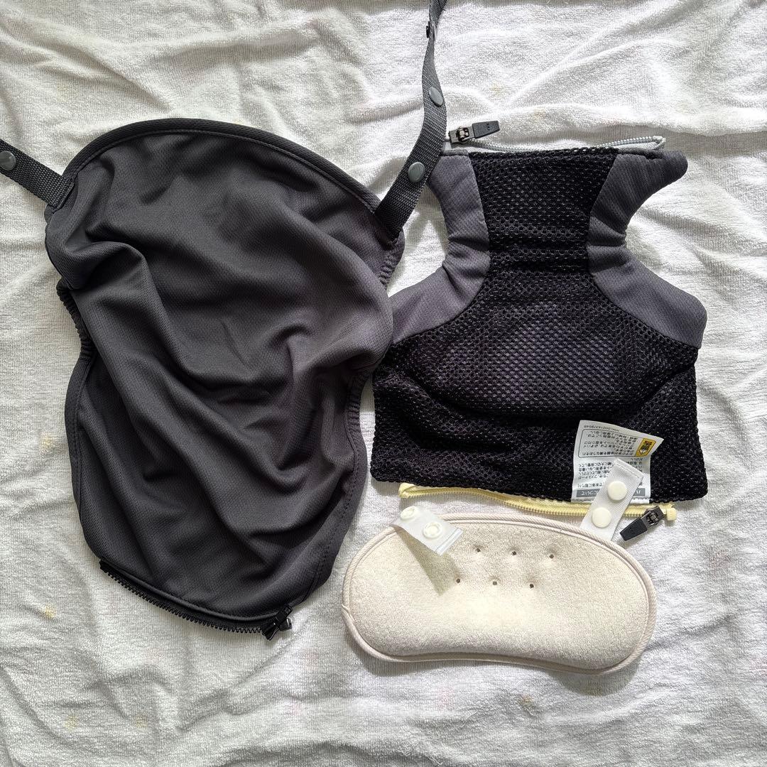 Aprica 抱っこ紐 メッシュ グレー よだれパッドなし