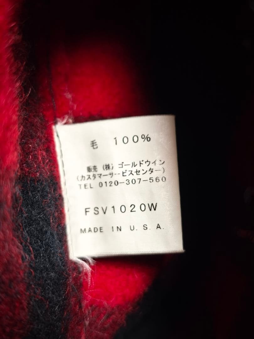 FILSON バッファローチェック　マッキーノベスト　サイズ38 М