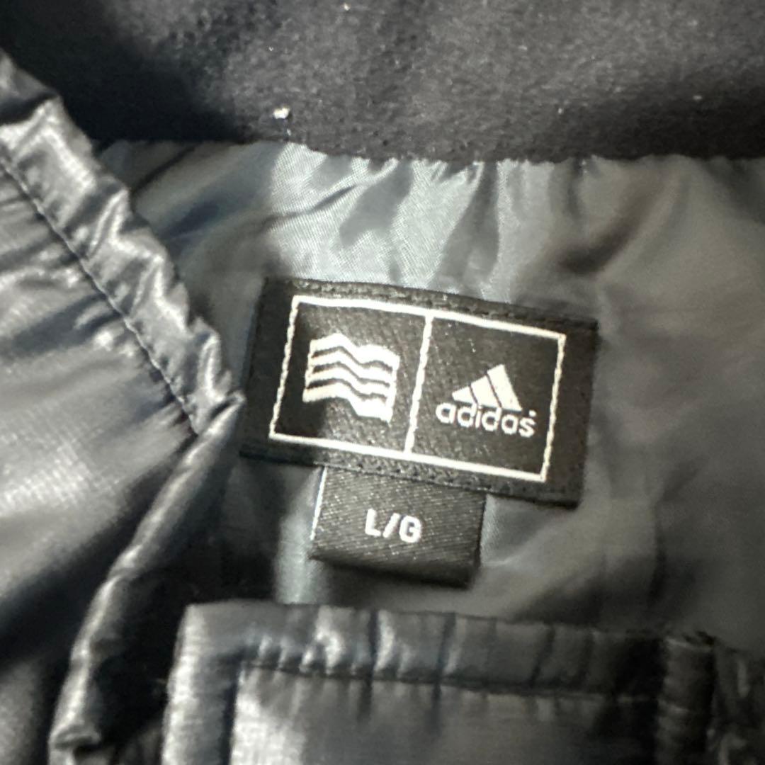 adidas GOLF 中綿ベスト ハイネック ジップアップ ロゴ 刺繍　黒