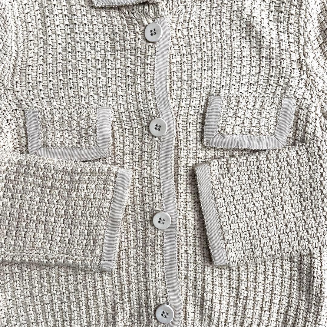 フォクシーブティック 春ニット カーディガン ジャケット 日本製 ベージュ 38