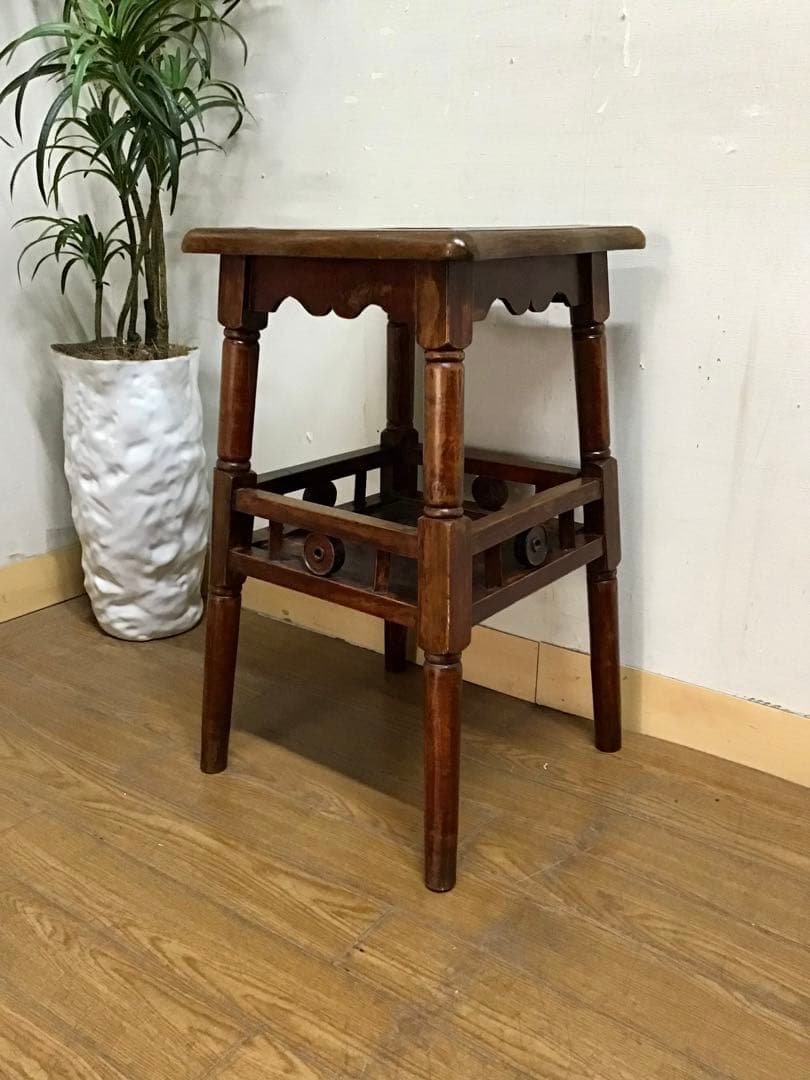 管201☆英国☆アンティーク☆無垢材☆コンソールテーブル☆花台☆サイドテーブル