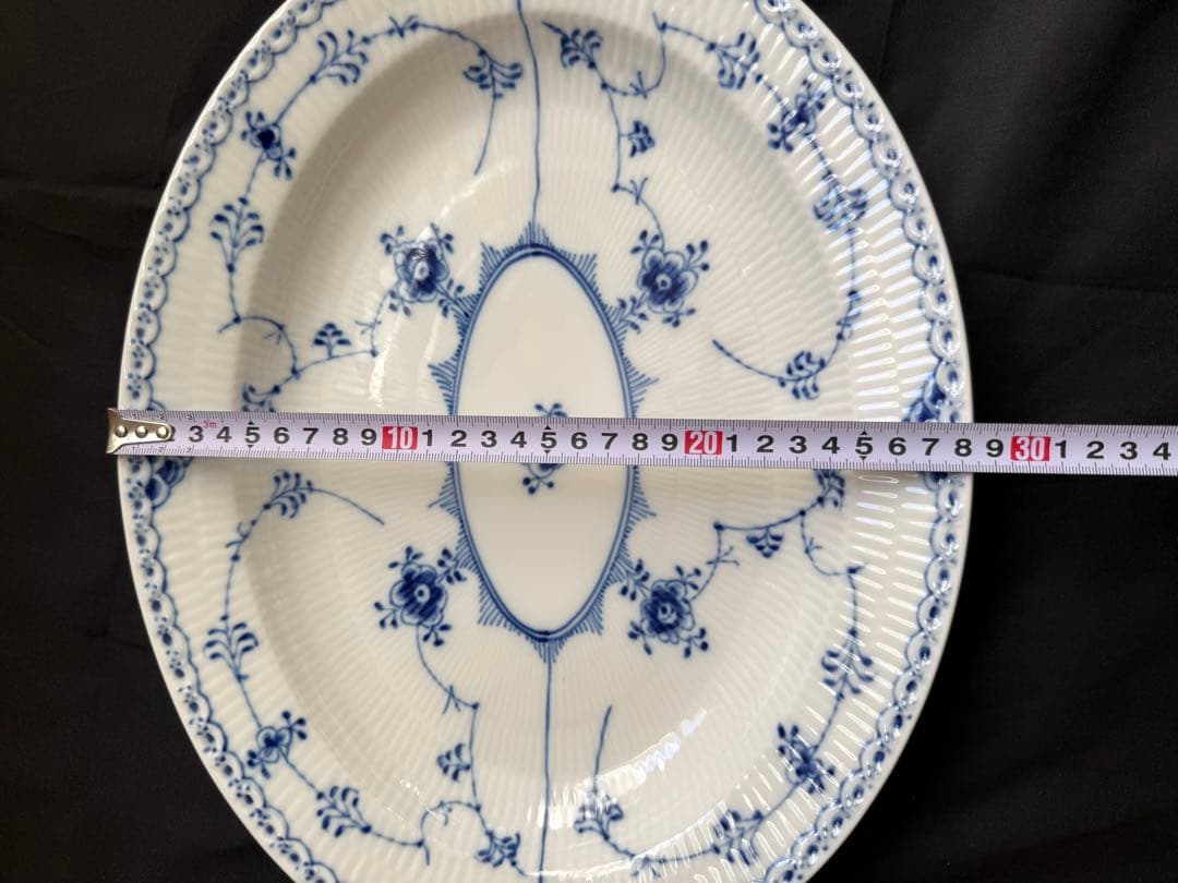 未使用　ロイヤルコペンハーゲン　ブルーフルーテッド 大皿　オーバルプレート　2枚