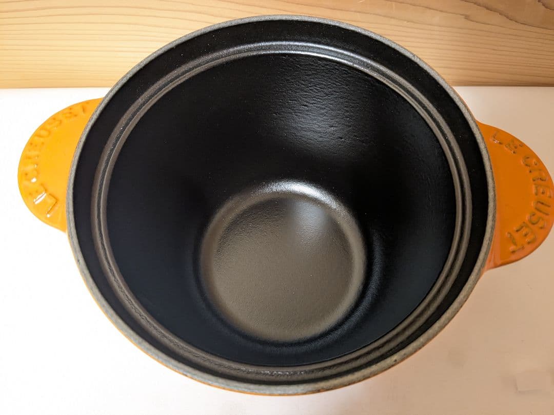 【美品】Le Creuset ル・クルーゼ　ココット・エブリィ 18 オレンジ