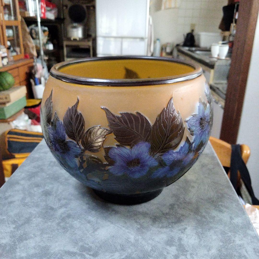 最終価格ルーマニア·ガラスの丸花瓶[小さな花束