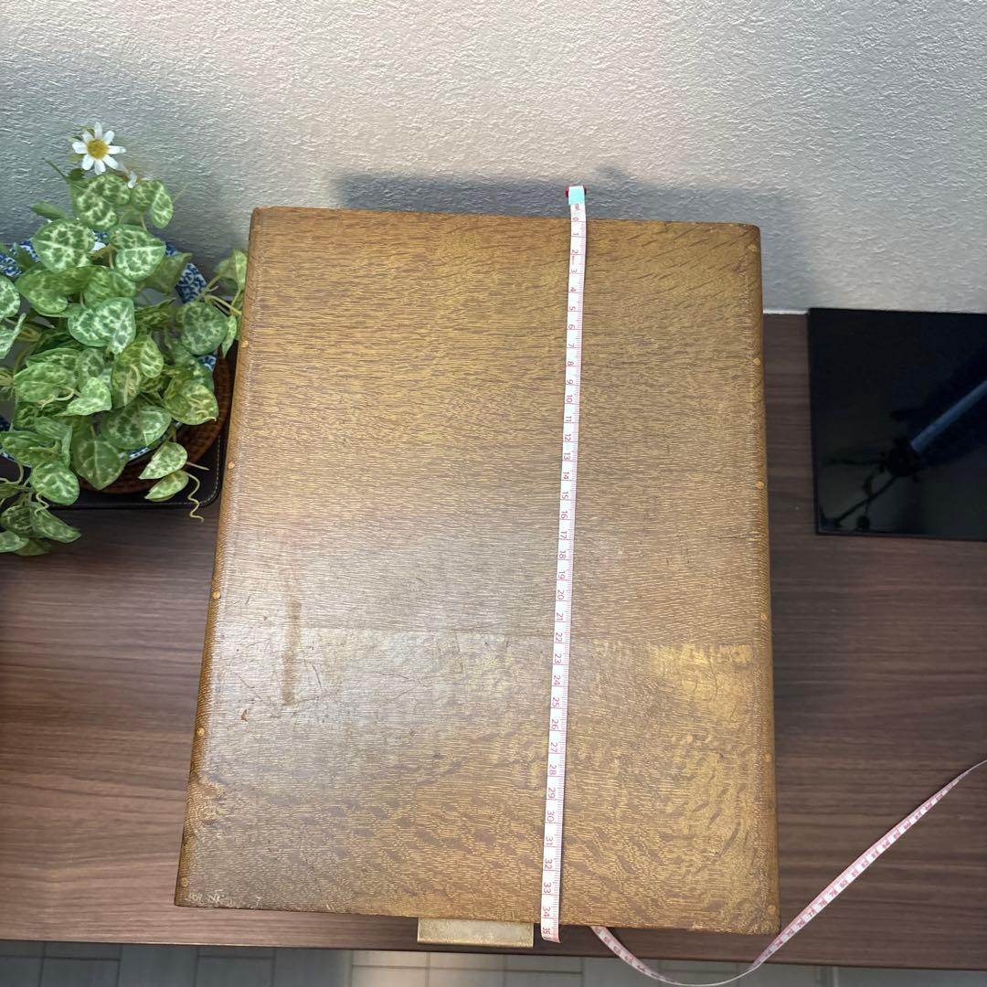 木製レターケース　引き出し　6段収納　昭和レトロ　書類入れ　小物入れ　書類ケース