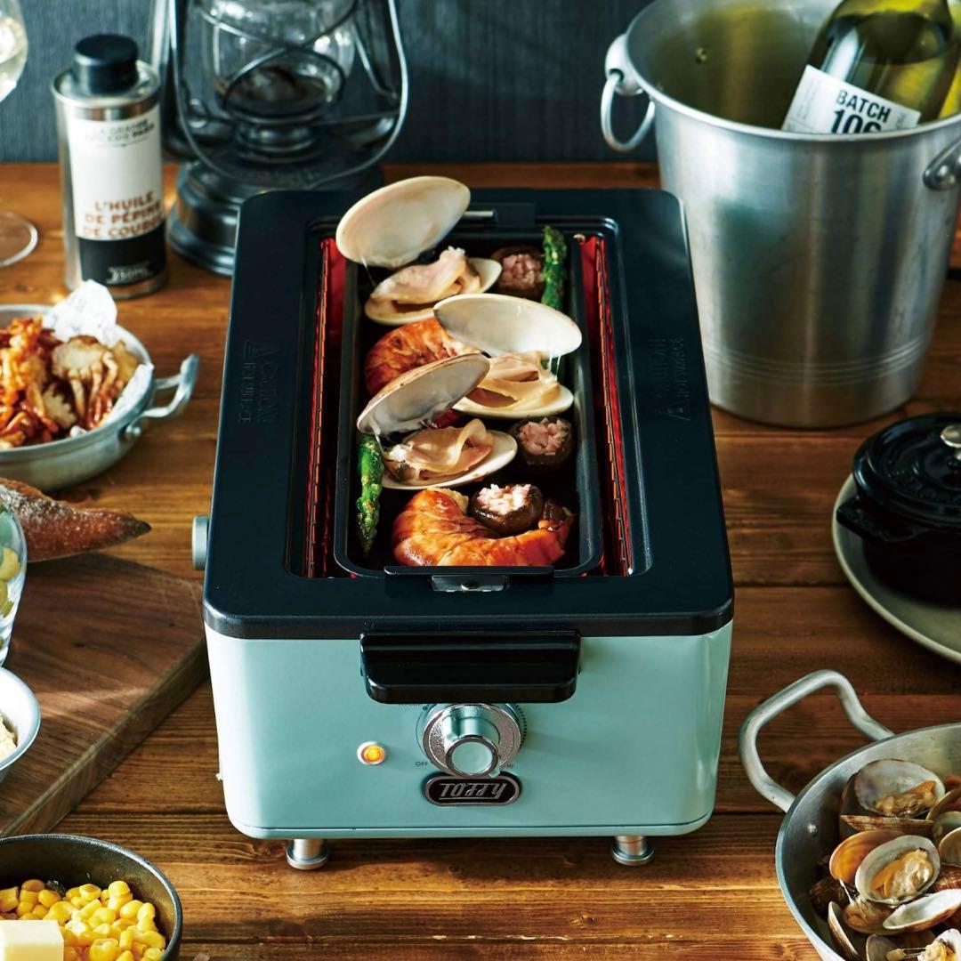 Toffy お手入れ簡単【スモークレス焼肉ロースター】遠赤外線グリル 網プレート