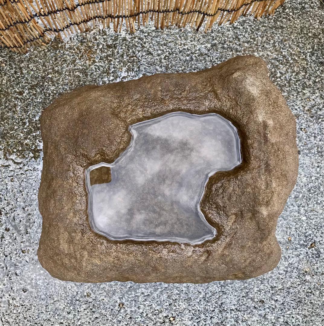 更に値下げ中【天然石・石鉢・蹲・水鉢・坪庭石・箱庭・バードバス】庭石オブジェ置物