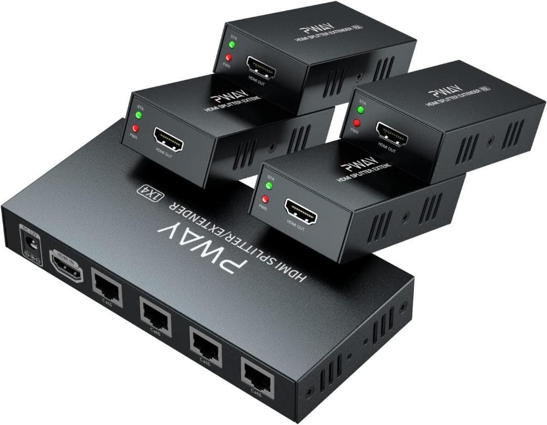 HDMIエクステンダースプリッター伝送165フィート（50m）