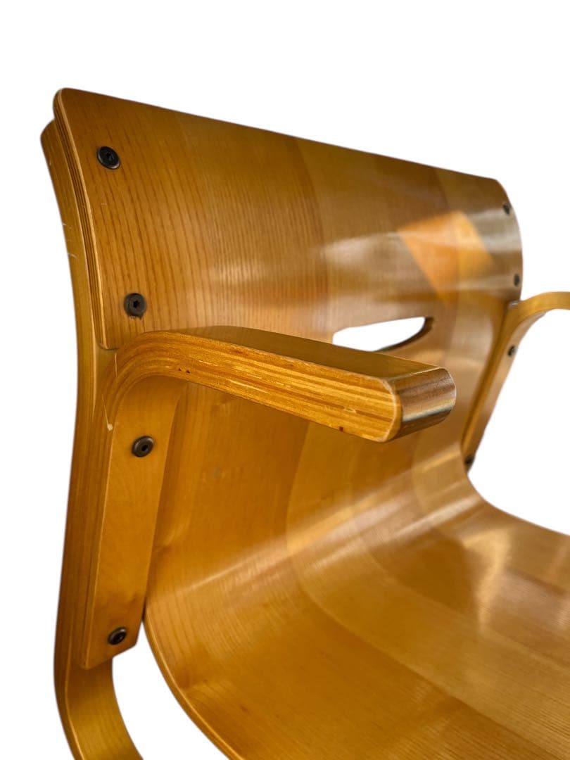 天童木工　楽座椅子　秋田木工　キツツキ、曲木　プライウッド　モダン　昭和レトロ