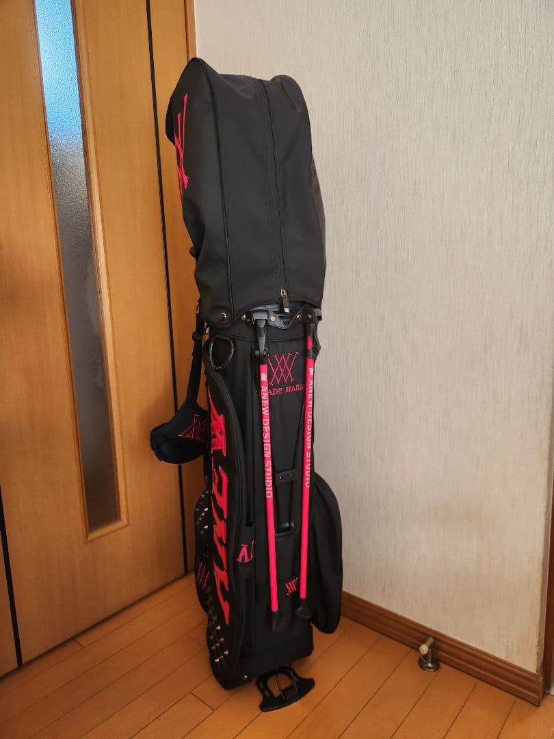 アニューゴルフ　キャディバッグ ブラック・ピンク