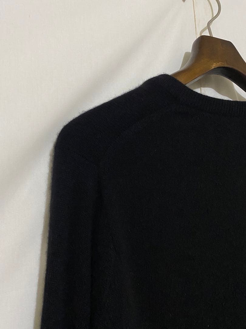 80s Ballantyne バランタイン カシミア ニットブラック 黒　38