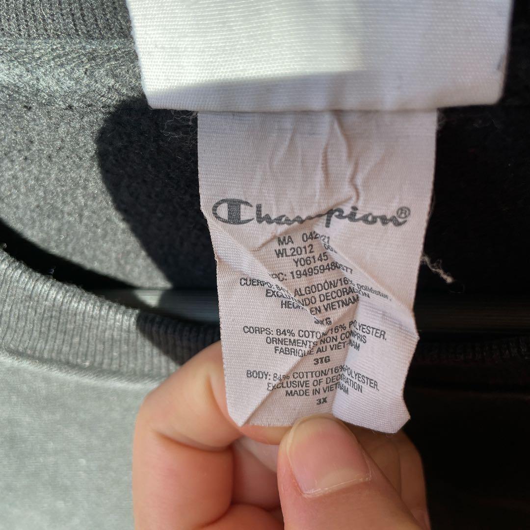 Champion チャンピオン リバースウィーブ ブラック ３Ｘトレーナー