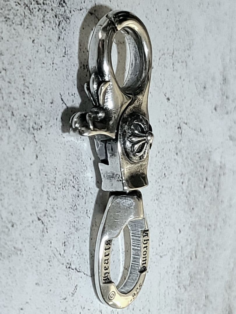 新品未使用 シルバー925 クロス キーホルダー クリップ