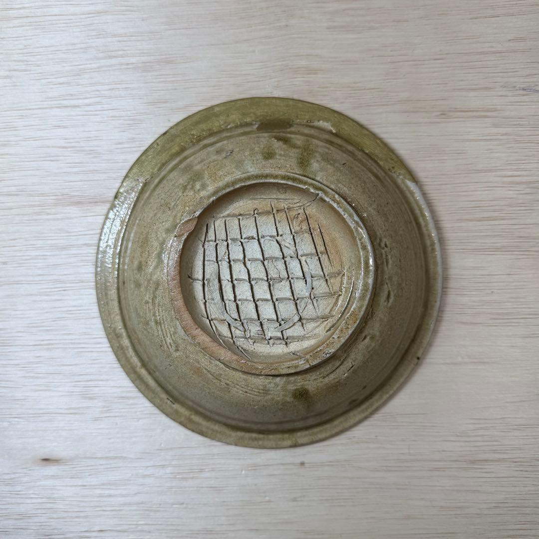 古瀬戸 高台おろし皿 卸皿 中皿 鎌倉時代 灰釉 山茶碗 陶片 古美術 骨董