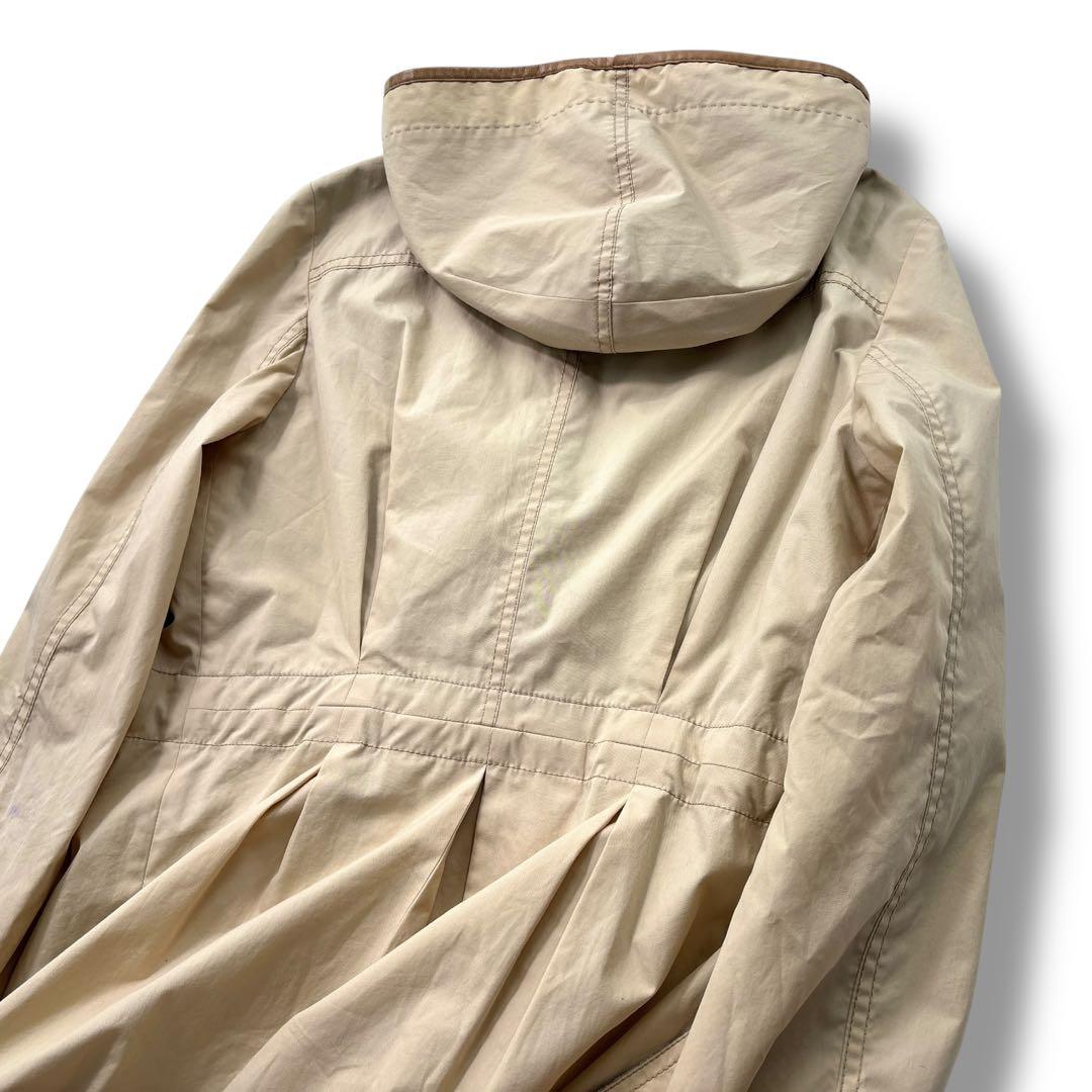 高級】ブルネロクチネリ マウンテンパーカー レザー　モッズコート　フレア　44