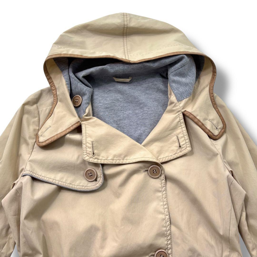 高級】ブルネロクチネリ マウンテンパーカー レザー　モッズコート　フレア　44