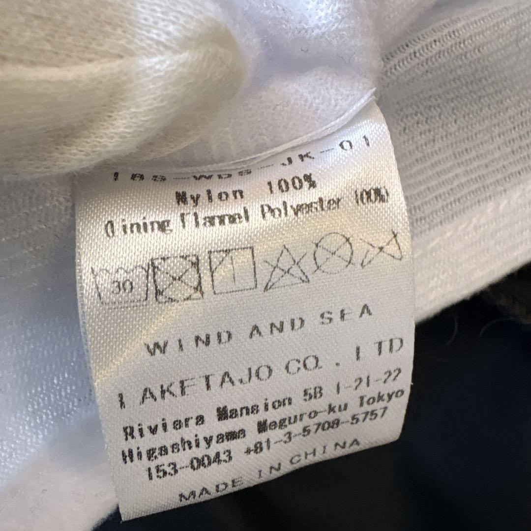 ウィンダンシー ビッグロゴ ナイロン コーチジャケット 両面プリント M 黒 赤