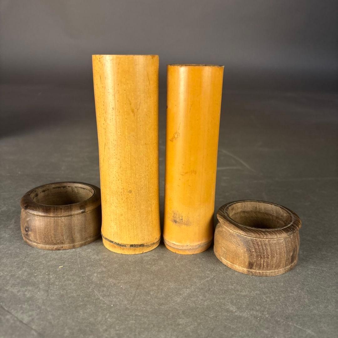 黒柿　煙草盆　２点