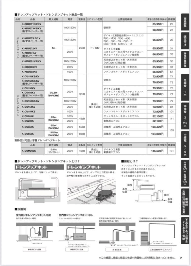 K-DU155KS ドレンポンプキット　1個