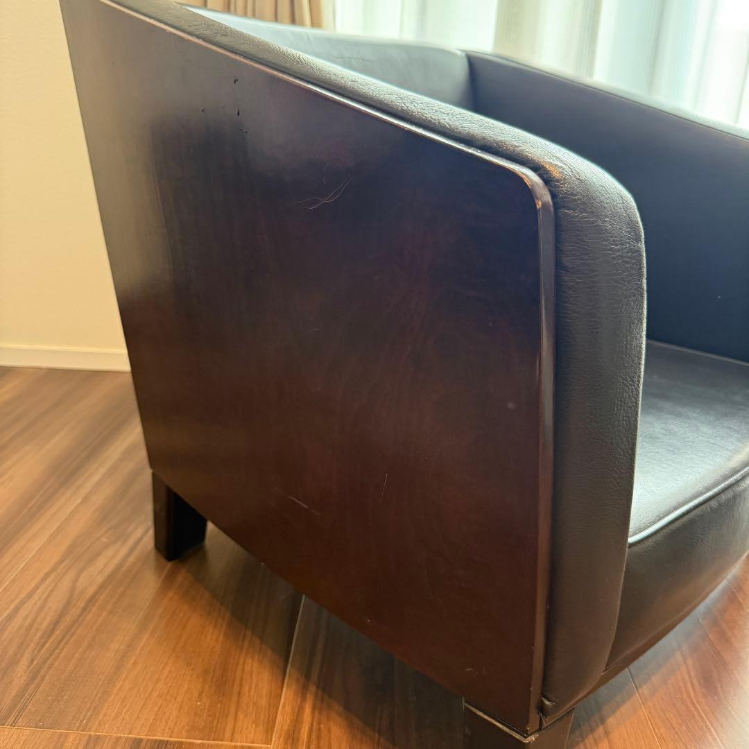 希少品 AD CORE ラウンジチェア ローチェア シングルソファ 木目