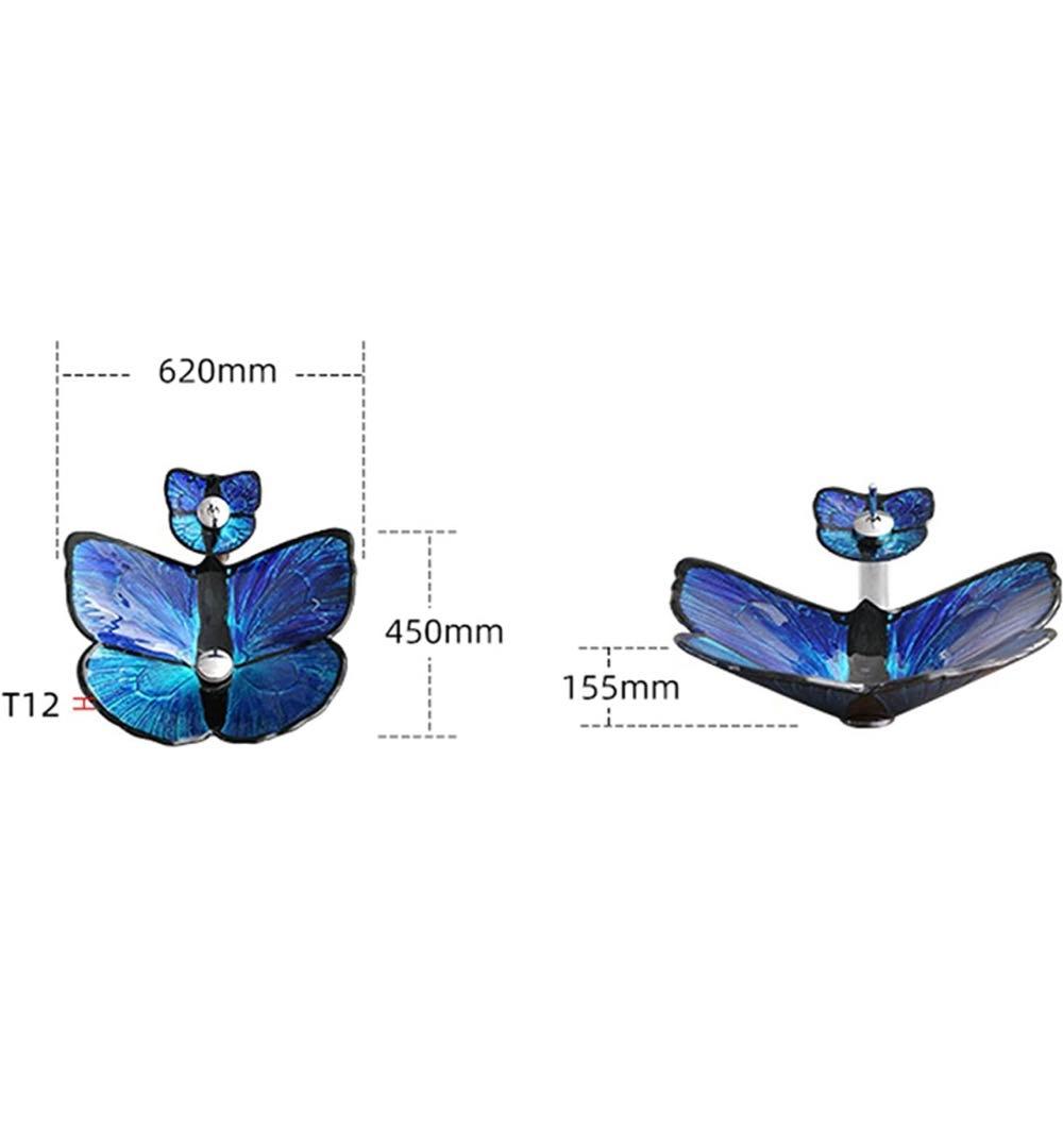強化ガラス 洗面台蝶形シンク滝の蛇口付き バスルーム シンク バニティ シンク