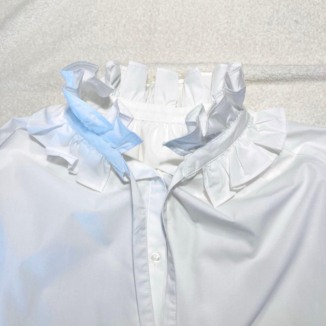 新品未使用タグ付き　CADUNE カデュネ フリル襟ブラウス　ボウタイ　シャツ