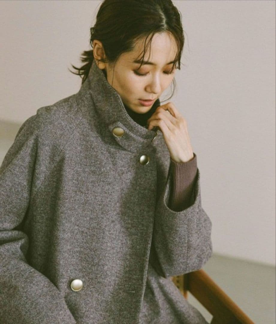 ★まー★【新品未使用】GLOBAL WORK　軽やかストレッチミドルコート