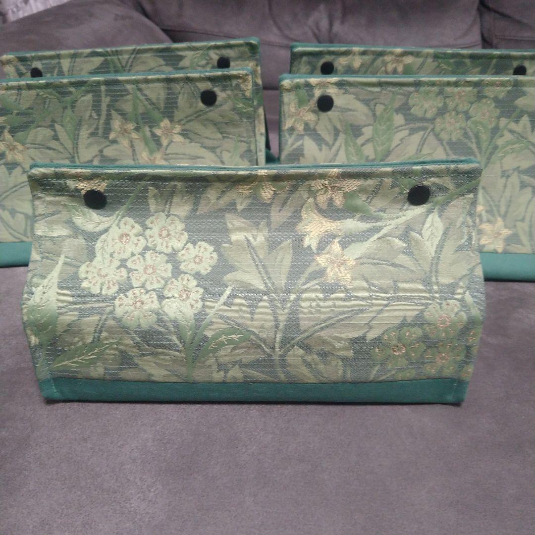 のぽぽん　ウィリアムモリス　ジャスミン　ボックスティッシュカバー5点セット