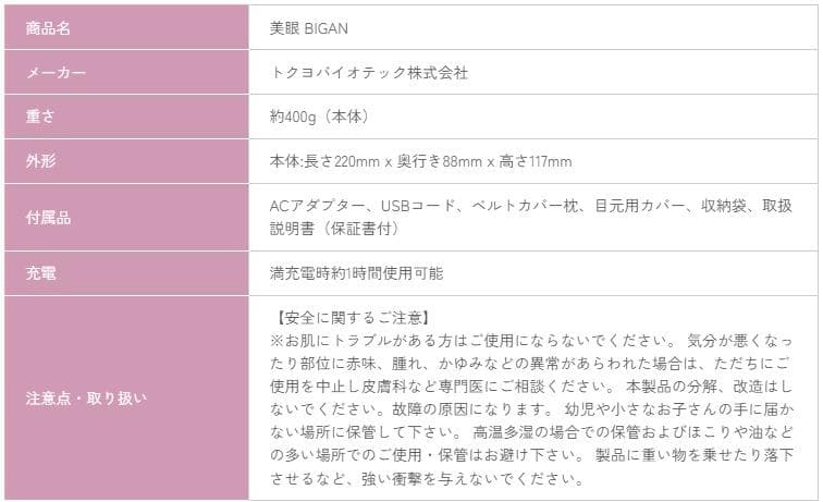 BIGAN 美眼　目元ケア　中古品　目元ケア、アイマッサージャー