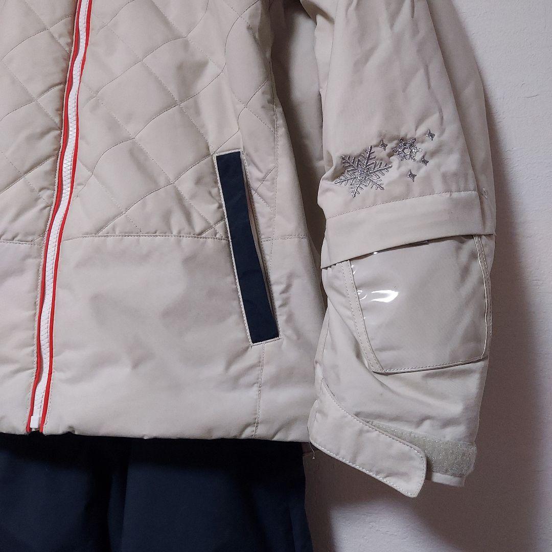 デサント　スキーウエア　150cm オフホワイト&ネイビー