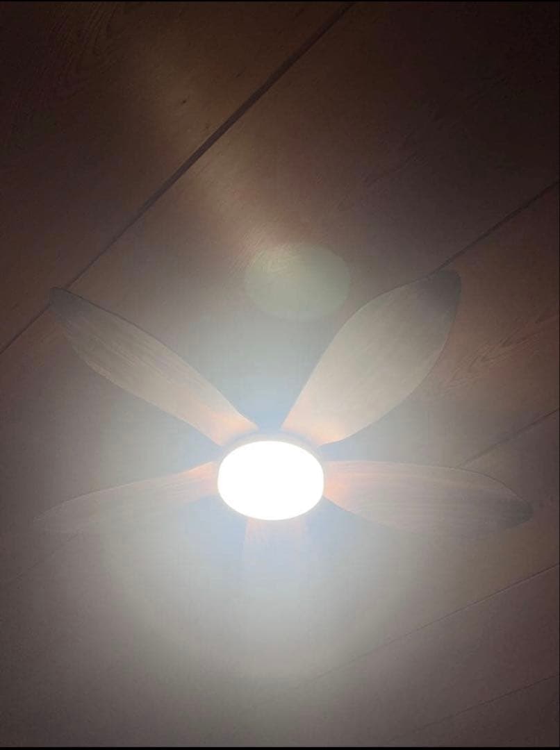 VENTOTAシーリングファンライト リモコン付 ブラウンウッド 5枚羽根