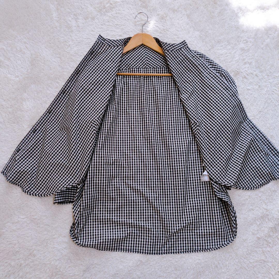 MACHATT　マチャット　スタンドカラーオーバーシャツ ギンガムチェックシャツ