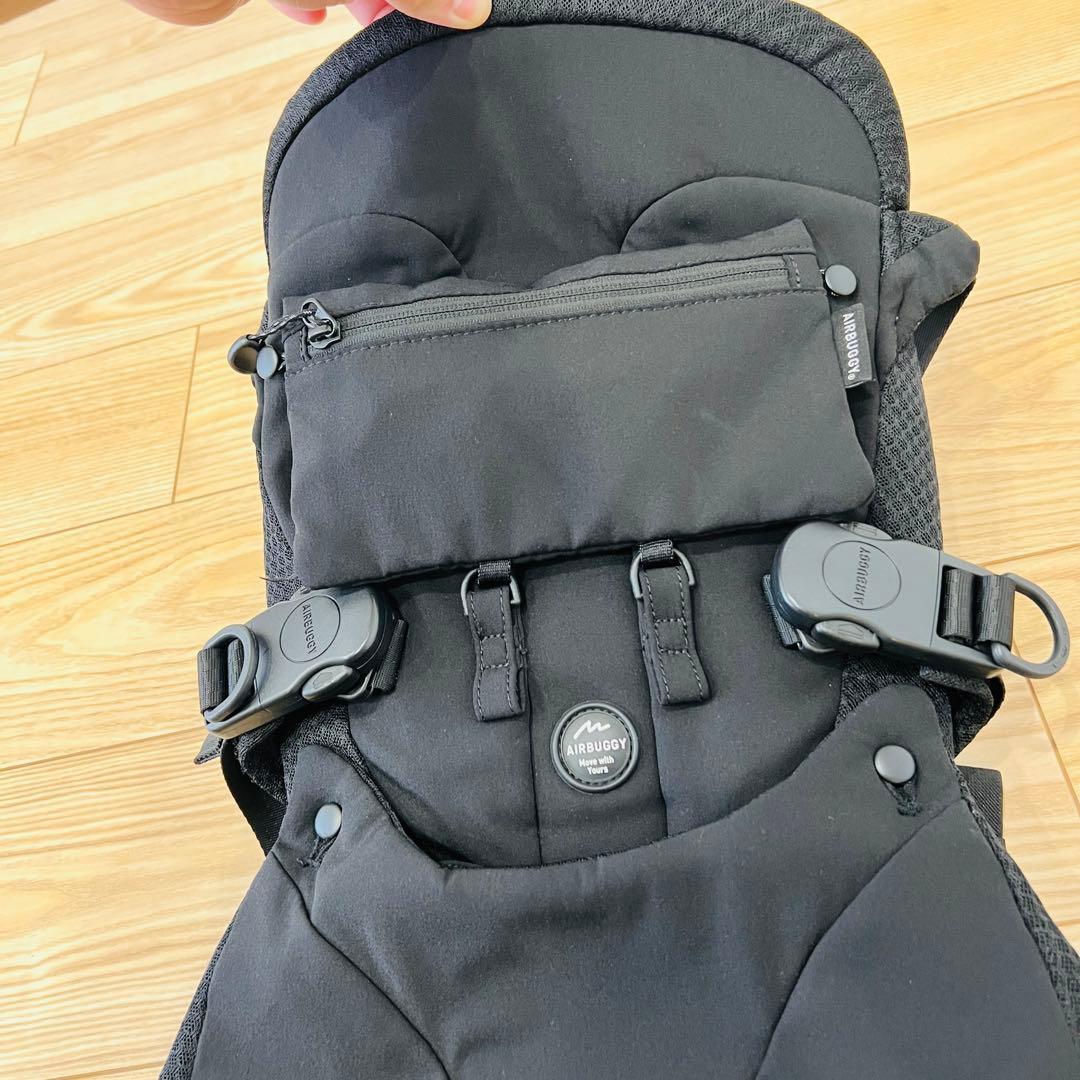 【AIRBUGGY】【エアバギー】【美品】抱っこひも ジェットブラック 3WAY