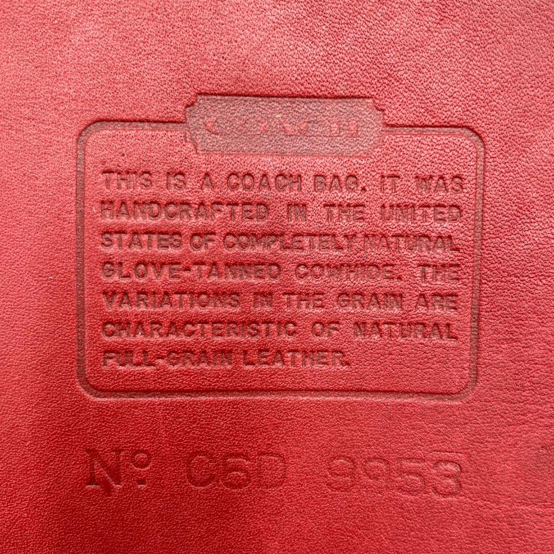 良品 COACH ショルダーバッグ レザー レッド オールドコーチ 斜め掛け